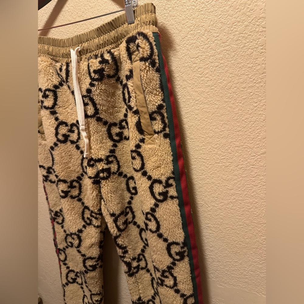 New Authentic Gucci GG Supreme Jumbo Logo Wool Sweatpants Size XXL - Picture 8 of 15